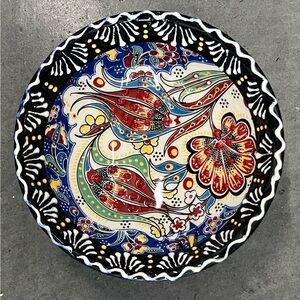 Lovely 5” Diameter Blue Handmade “What Not” Bowl with Intricate Design